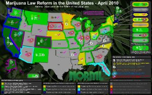 Map of Medical Marijuana Laws by State