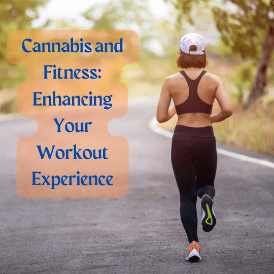 Cannabis and Fitness. A girl Running on the road
